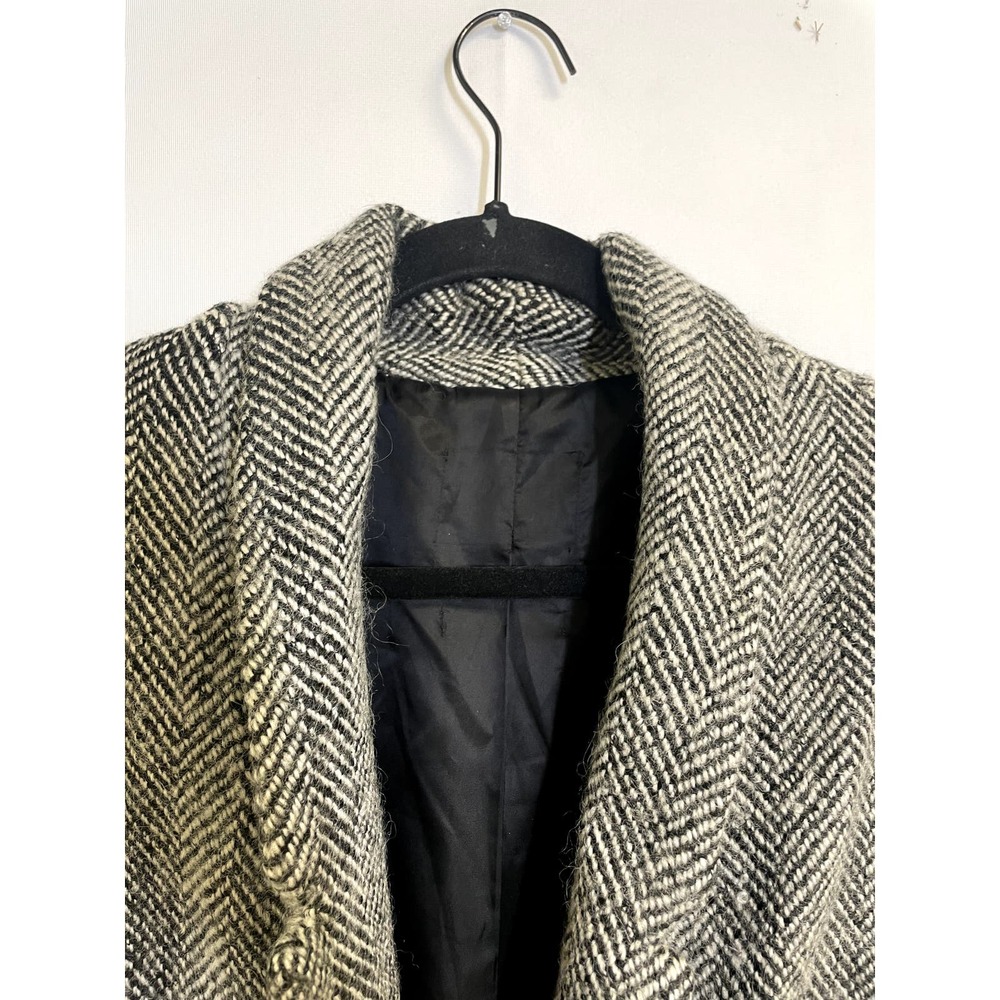 Herringbone One Button Single Breasted Long Overc… - image 2